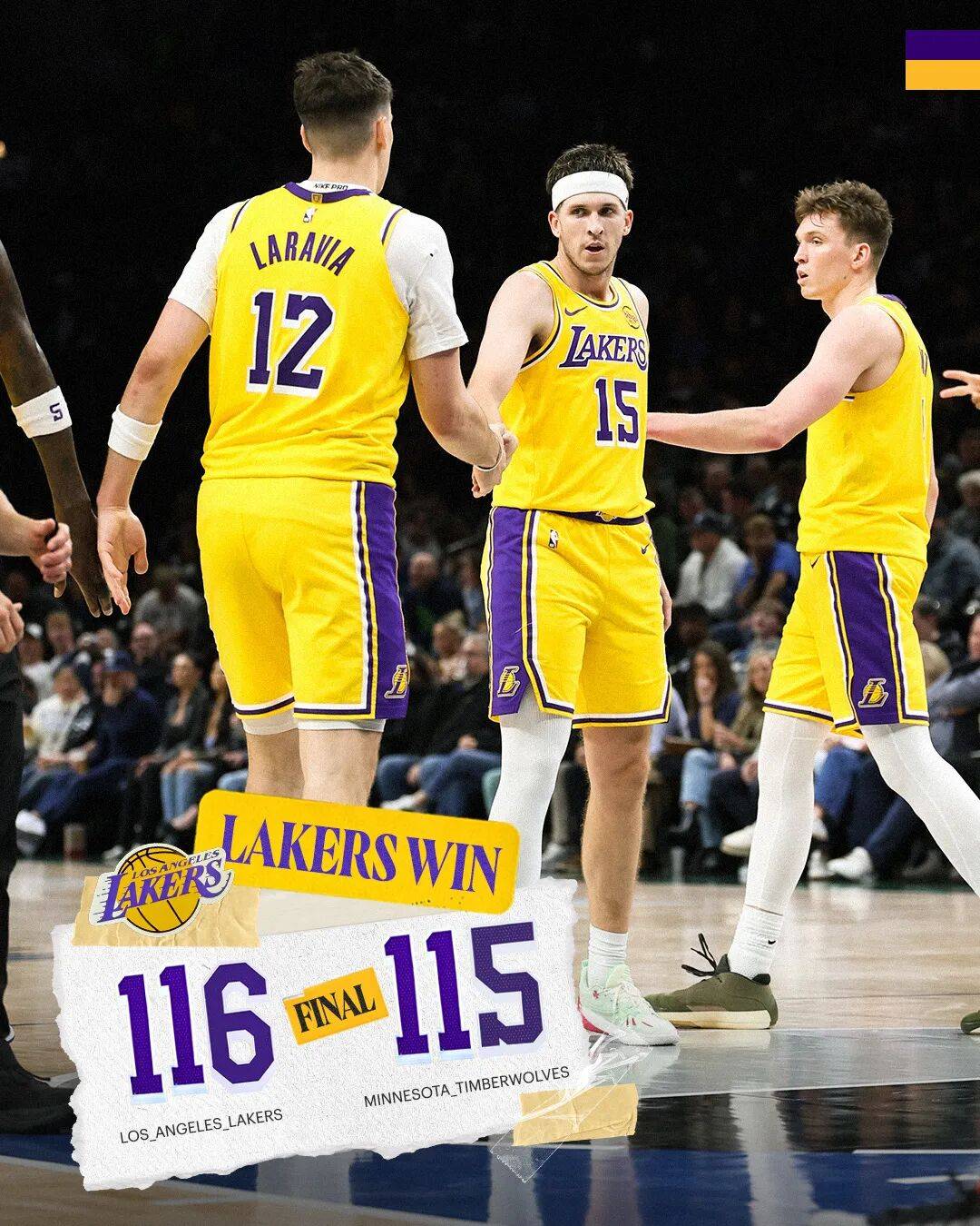 湖人绝杀！里夫斯压哨绝杀！排队给拉拉维亚道歉...