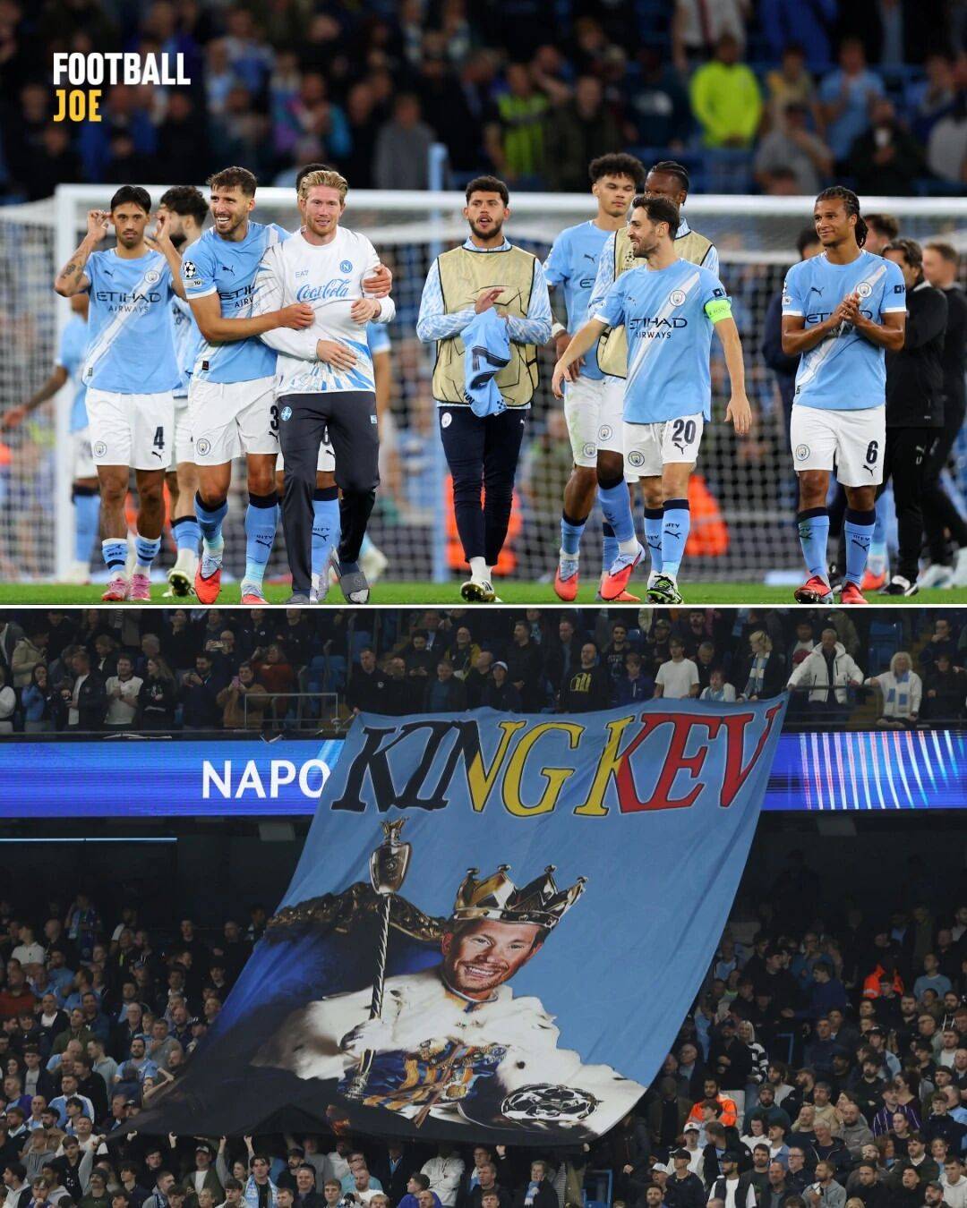 误会解除!德布劳内欧冠助攻双响 赛后亲承与孔蒂没有矛盾