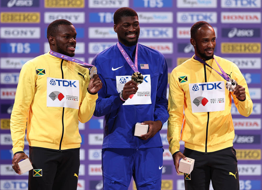 男子110米栏颁奖仪式