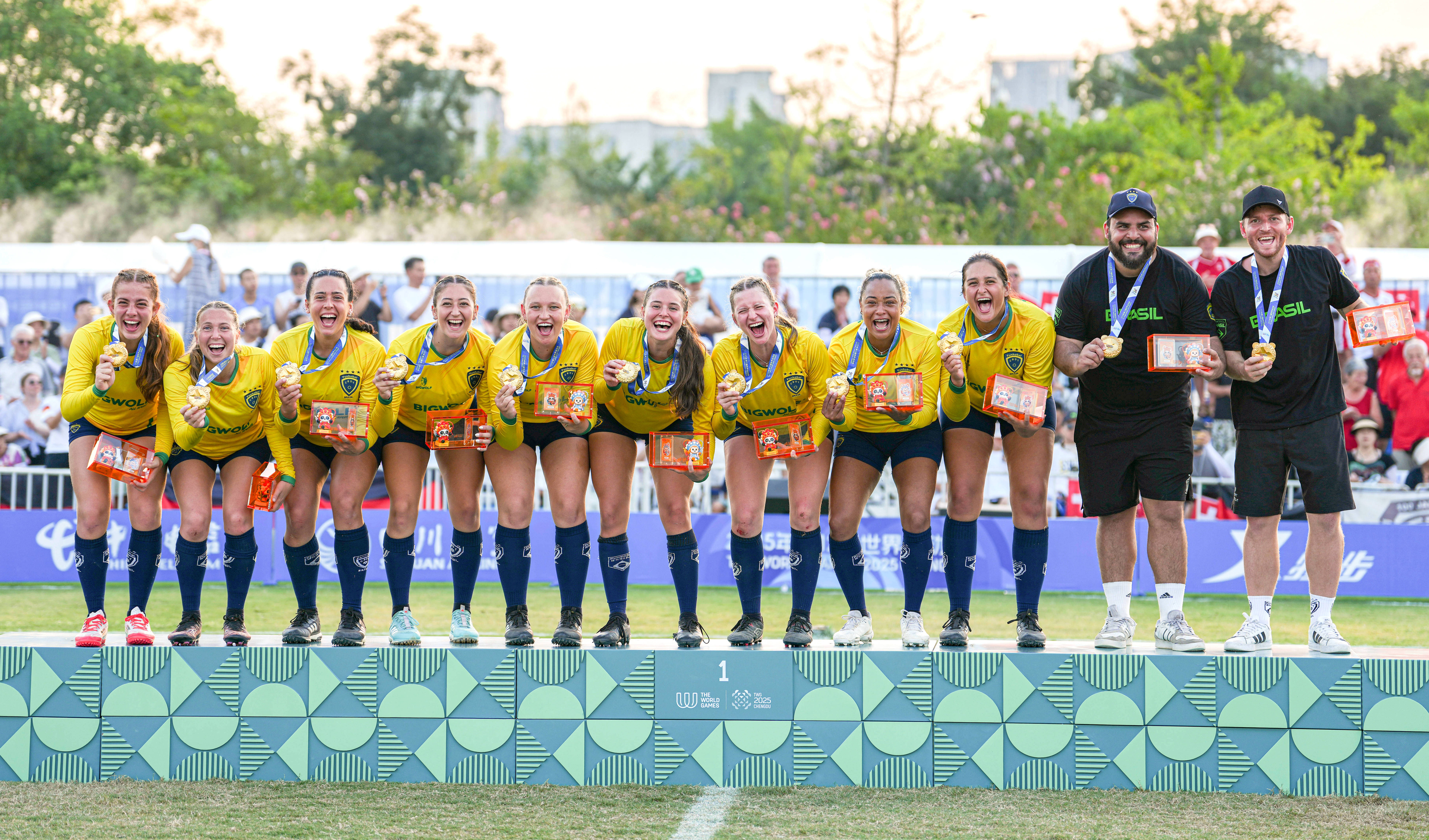 (成都世运会)浮士德球——女子颁奖仪式举行