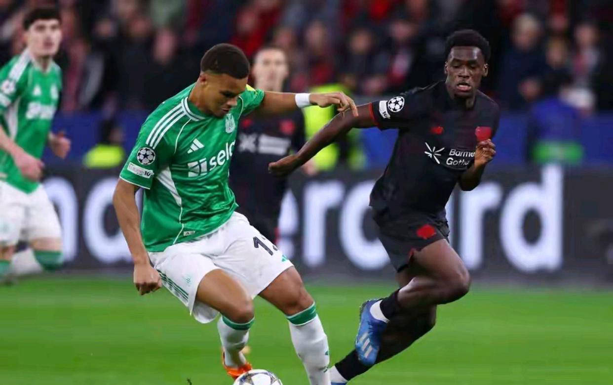 欧洲冠军联赛第6轮焦点战：勒沃库森主场2-2战平纽卡斯尔联