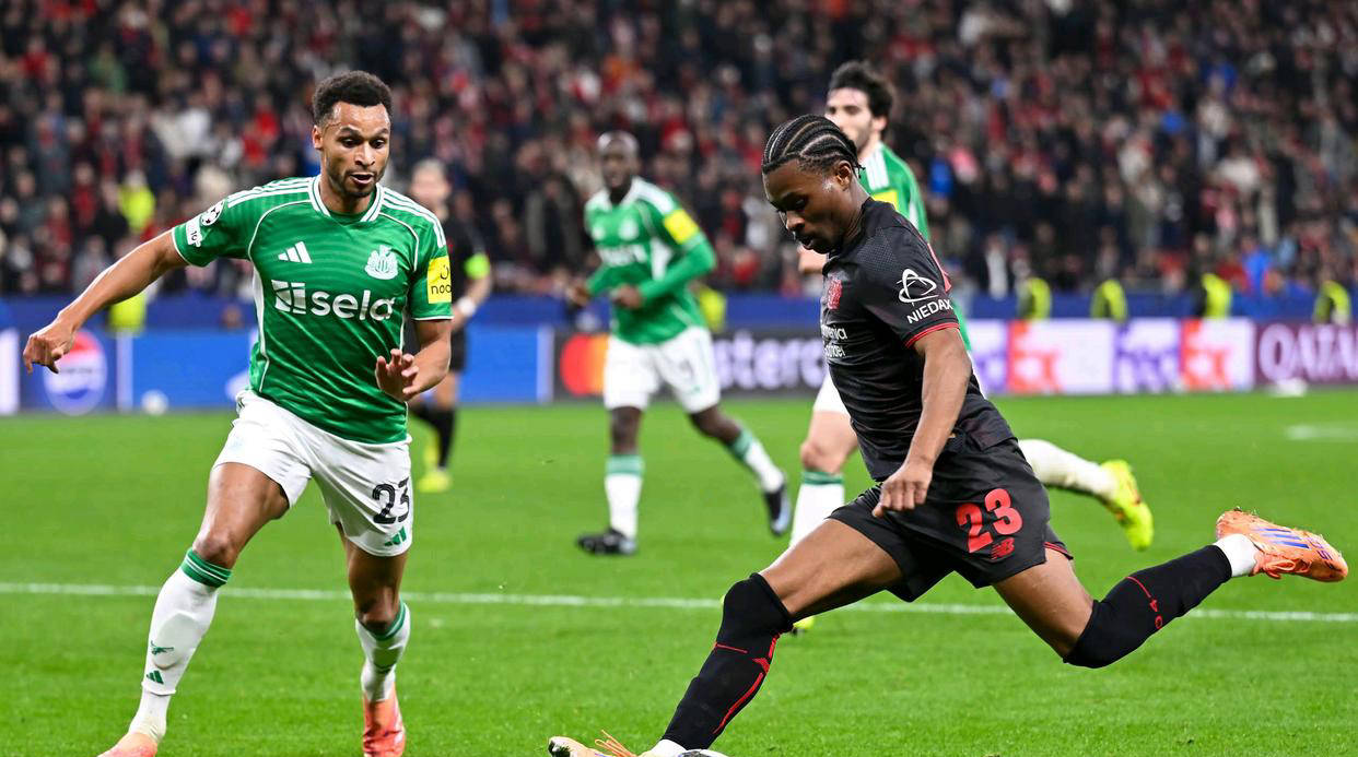 欧洲冠军联赛第6轮焦点战：勒沃库森主场2-2战平纽卡斯尔联