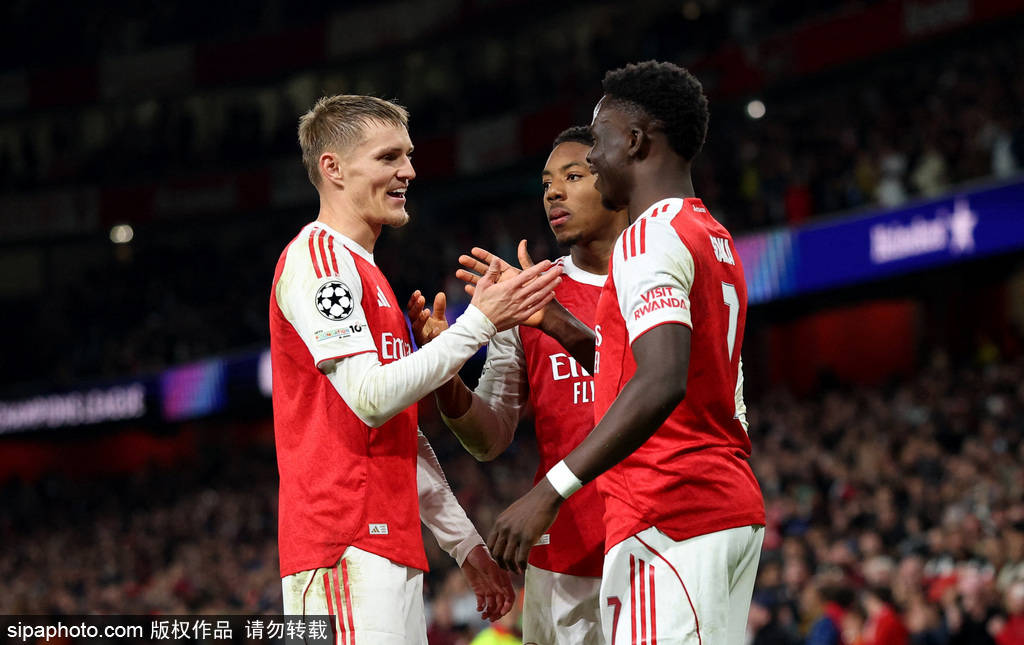 欧冠-马丁内利破门萨卡建功 加布里埃尔伤退阿森纳2-0迎2连胜