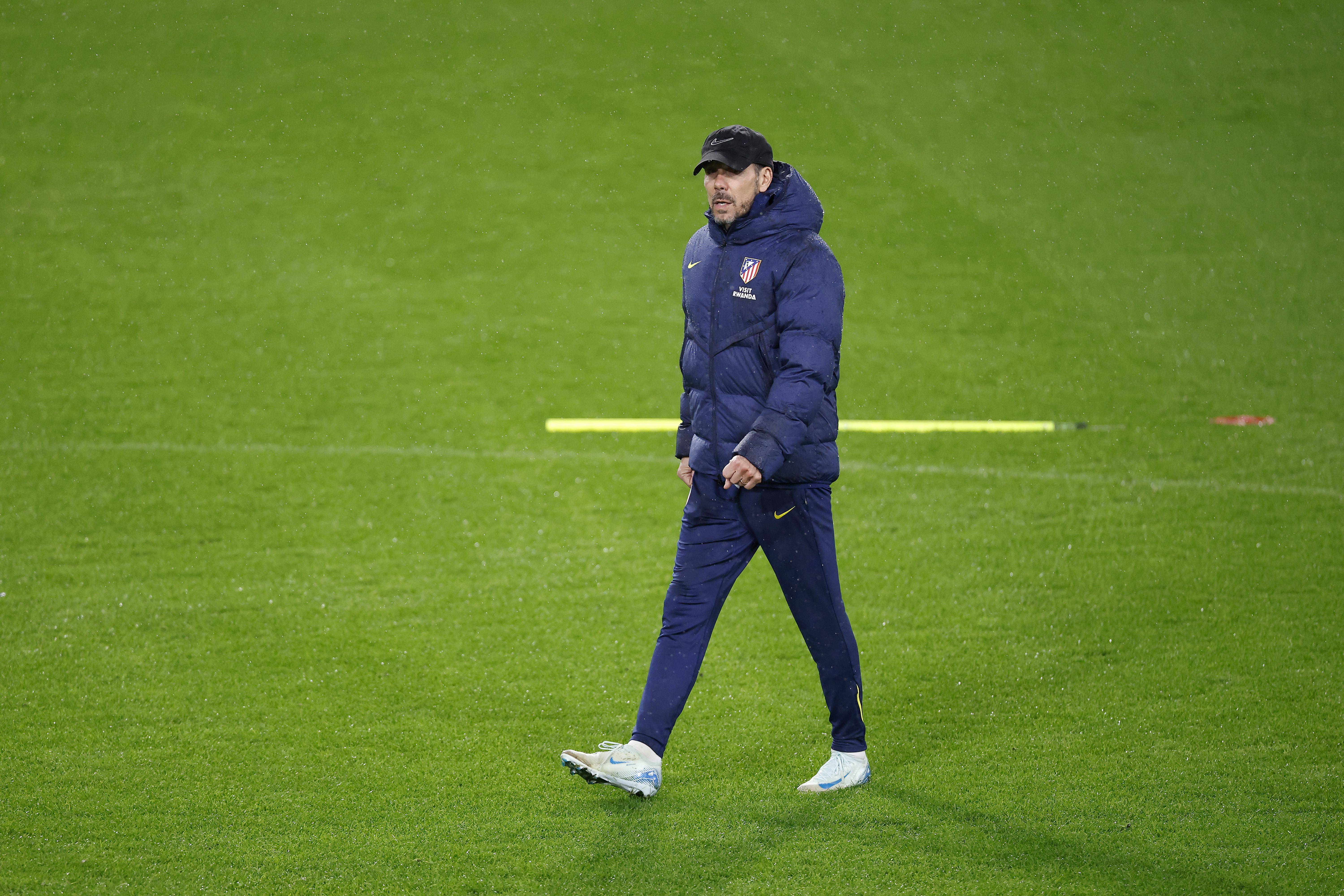 (外代二线)足球——欧冠联赛:马竞赛前备战